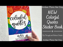 Load and play video in Gallery viewer, Colorful Quotes Sticker Book