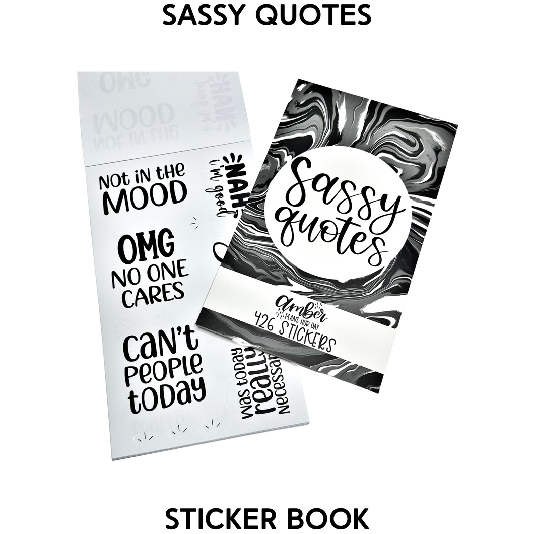 Sassy Quotes Sticker Book