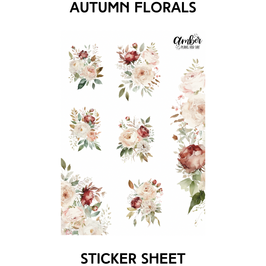 Autumn Florals Sticker Sheet