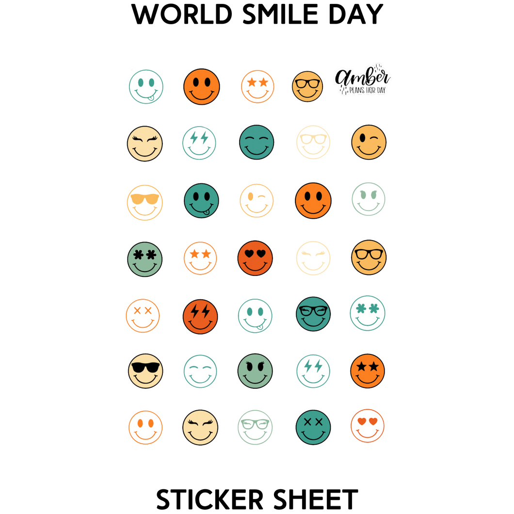 World Smile Day Sticker Sheet