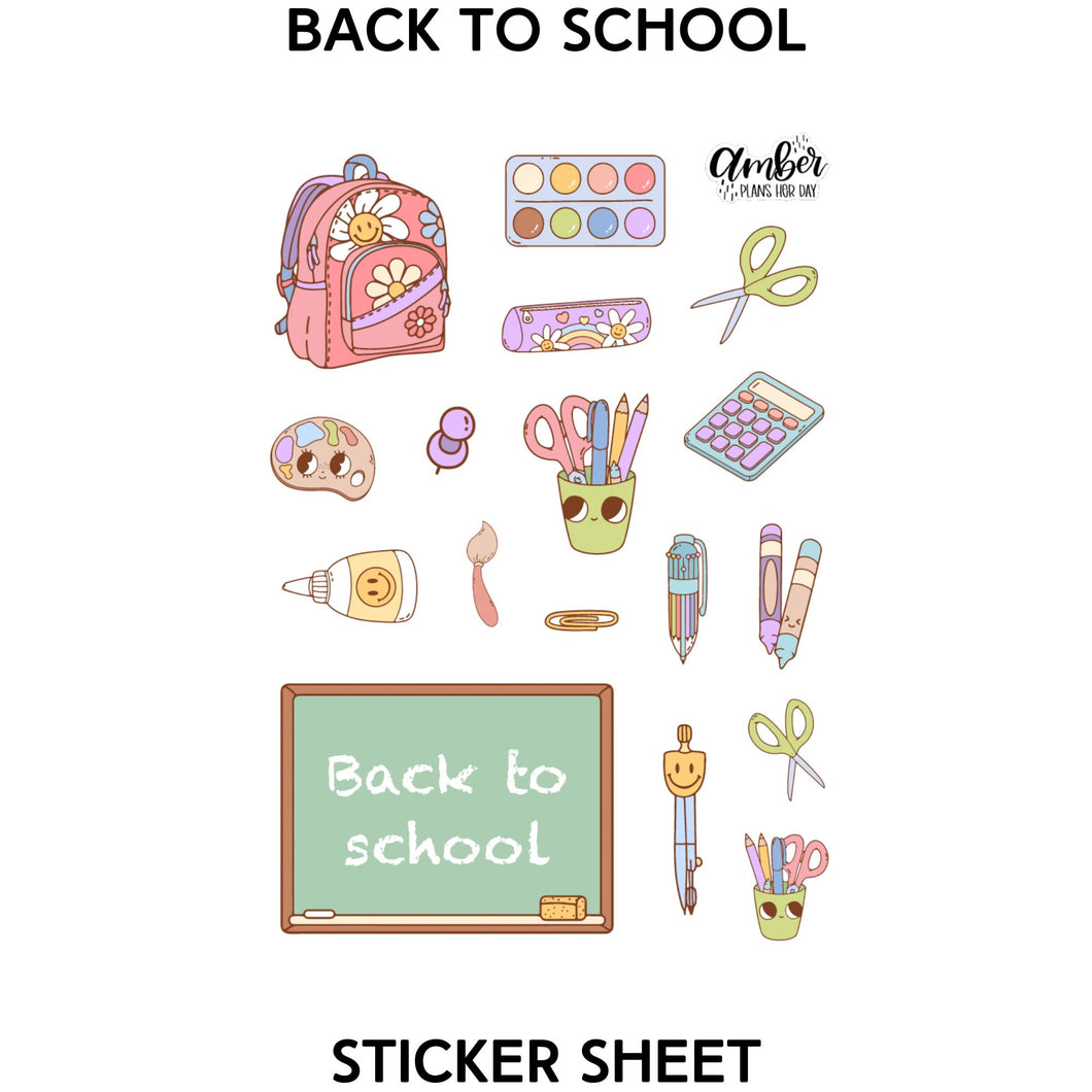 Back to School Sticker Sheet