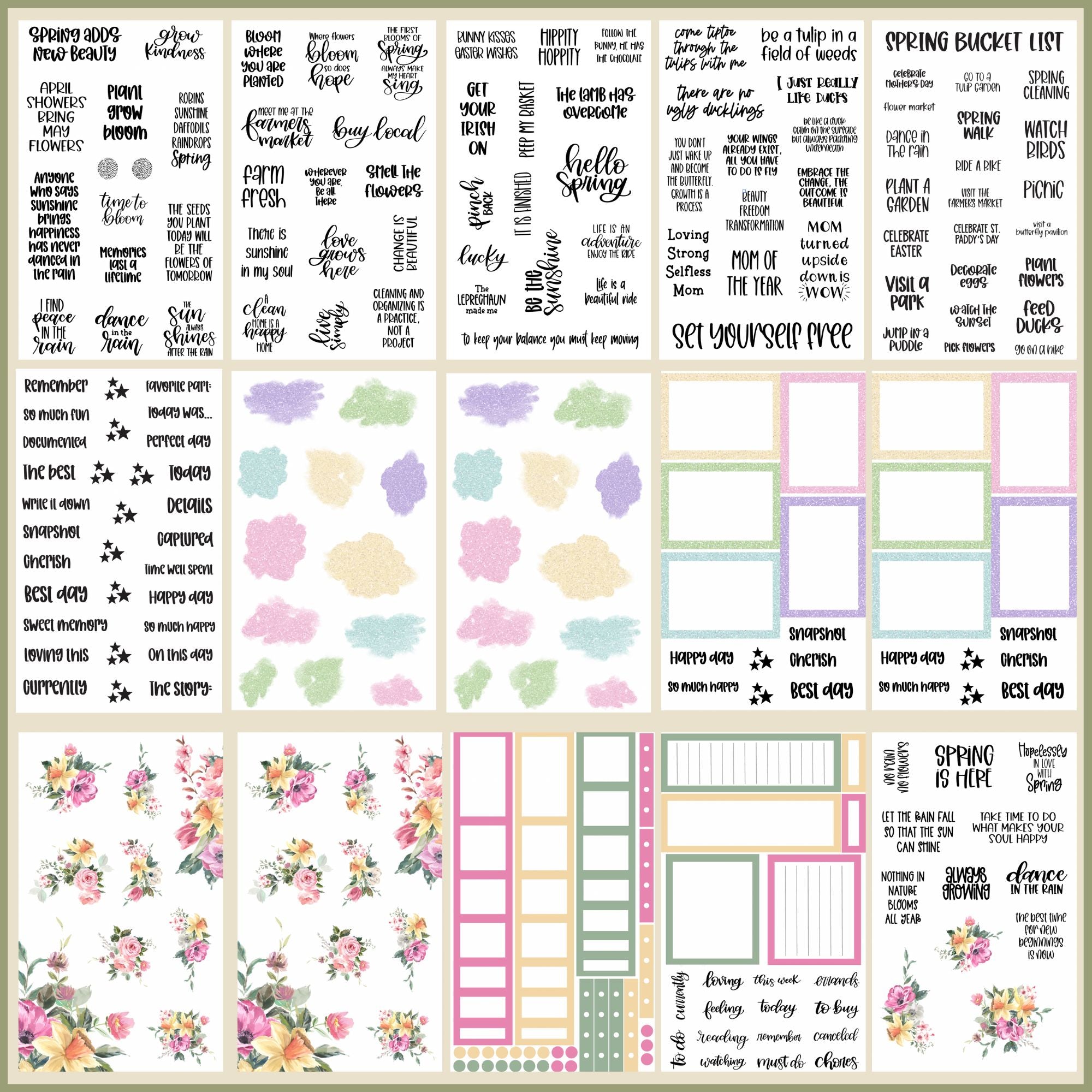 Sticker Book Spring Spring Essentials Sticker Book – Amber Plans Her Day