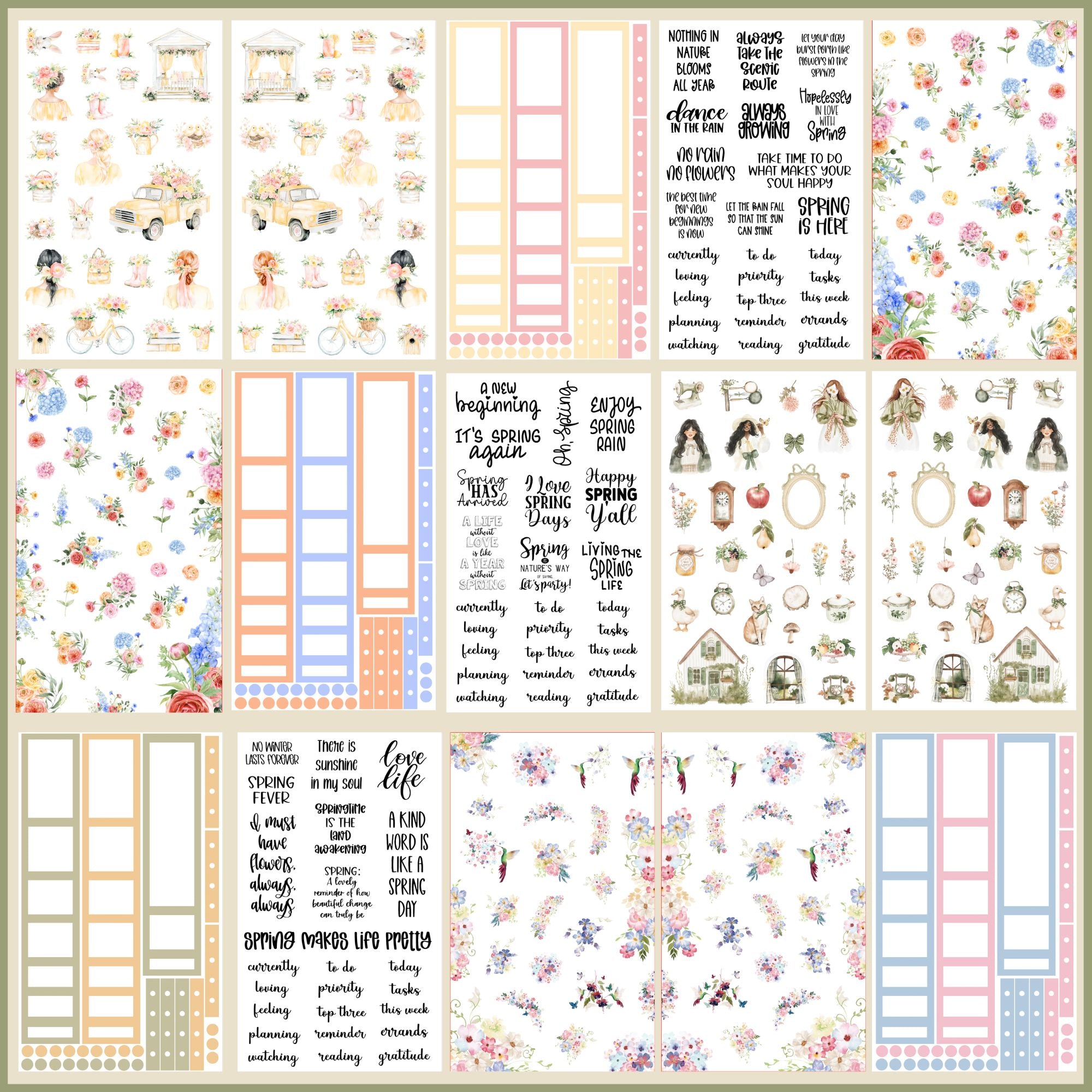 Sticker Book Spring Spring Collections 2026 Edition Sticker Book – Amber Plans Her Day