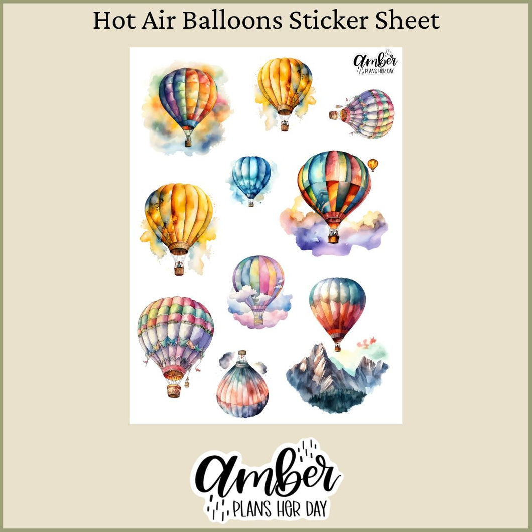 Hot Air Balloons Sticker Sheet