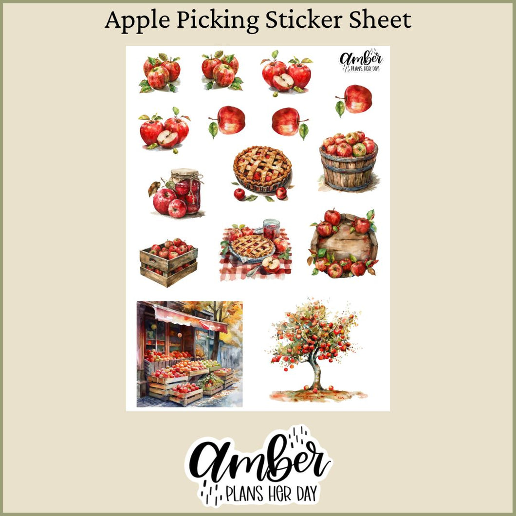 Apple Picking Sticker Sheet