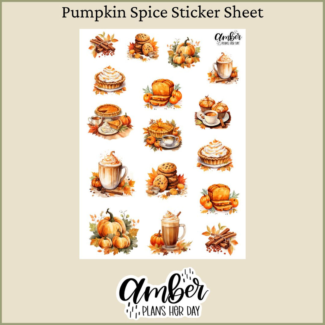 Pumpkin Spice Sticker Sheet