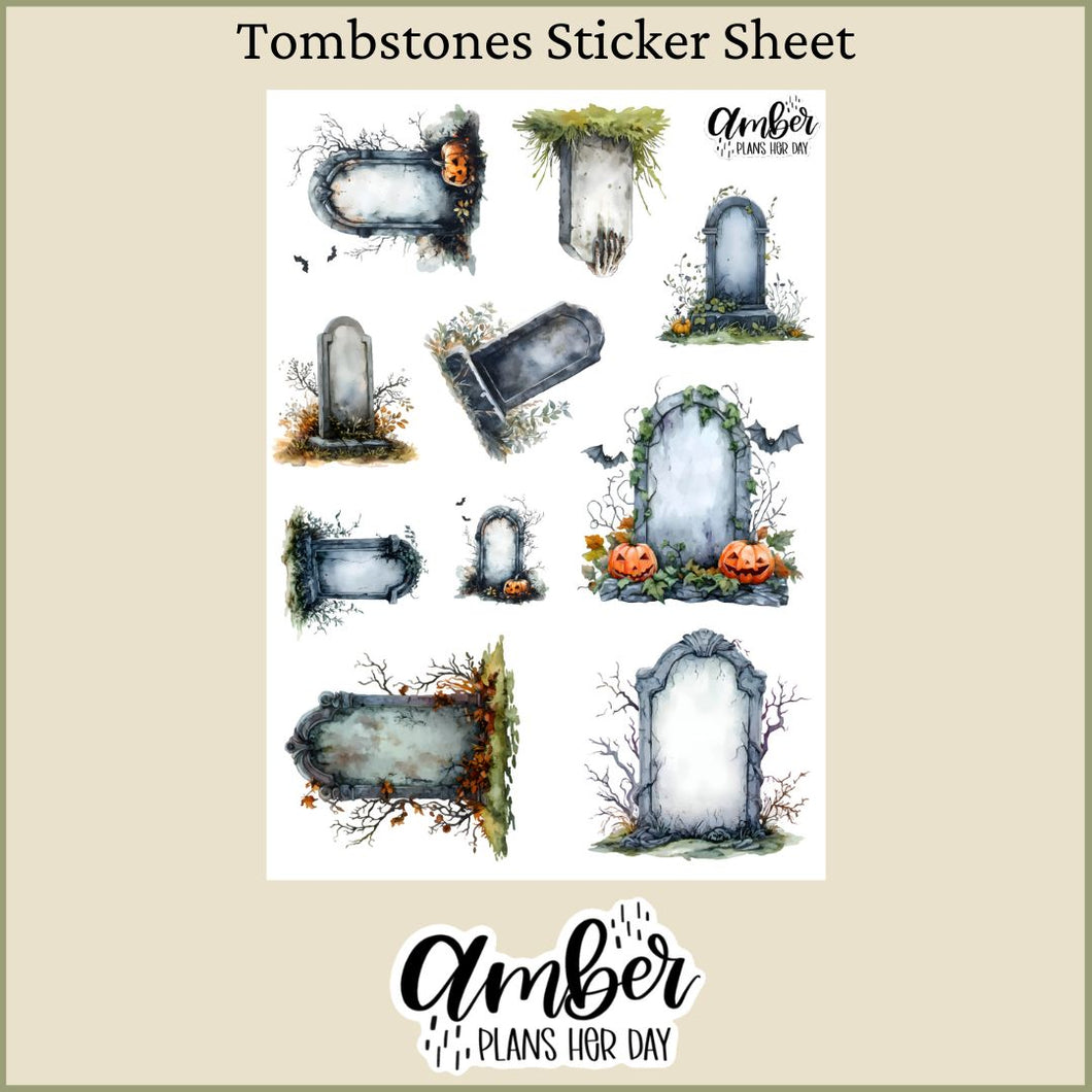 Tombstones Sticker Sheet