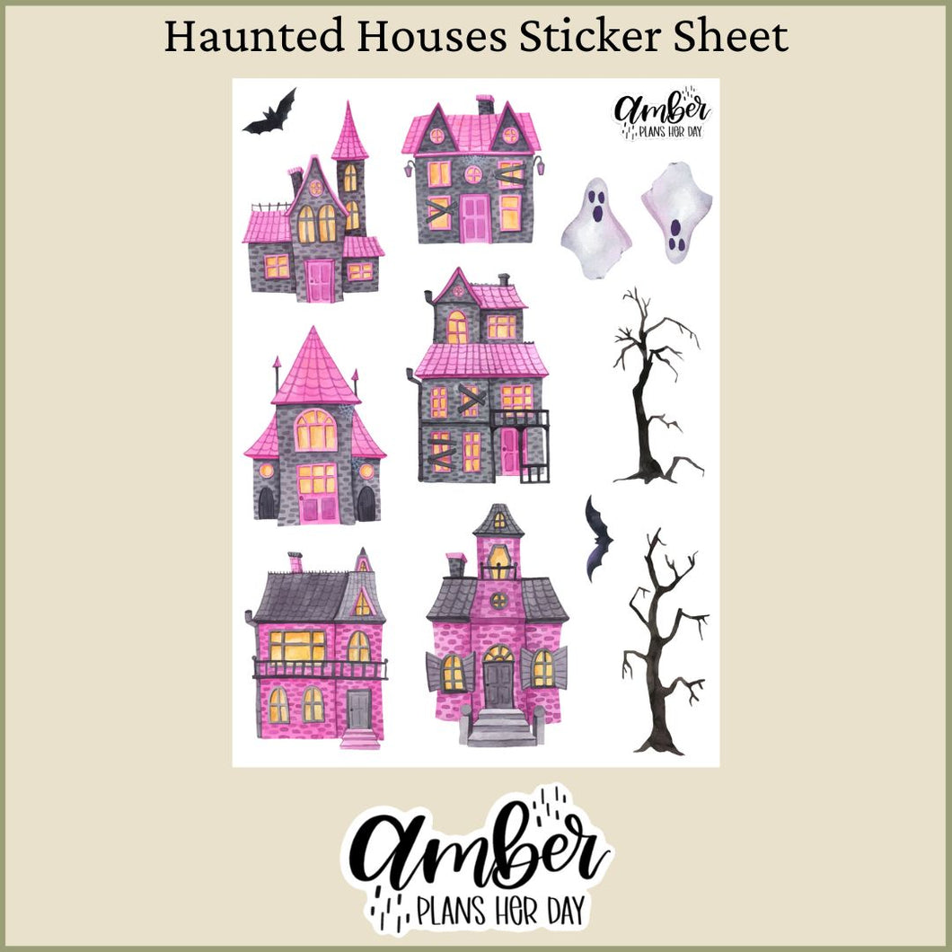 Haunted Houses Sticker Sheet