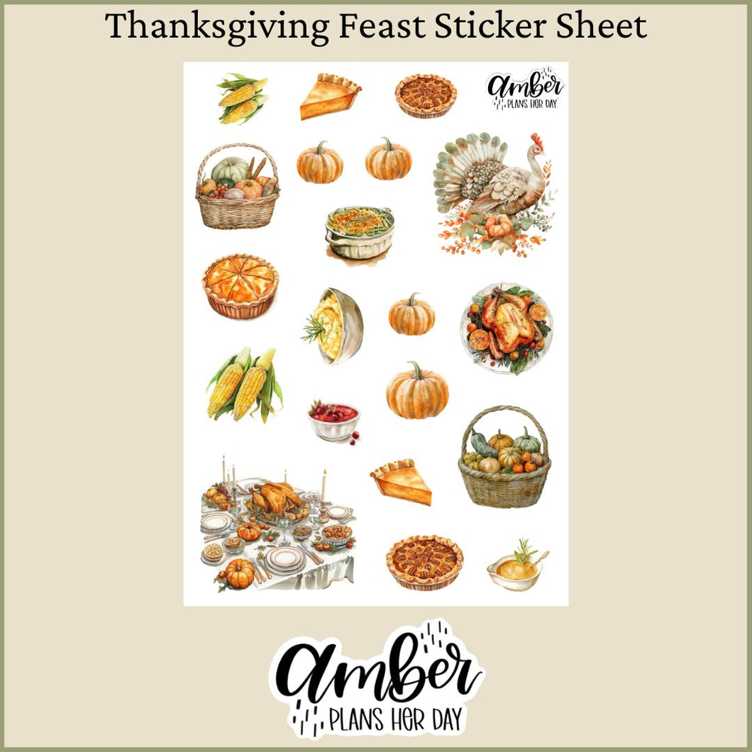 Thanksgiving Feast Sticker Sheet