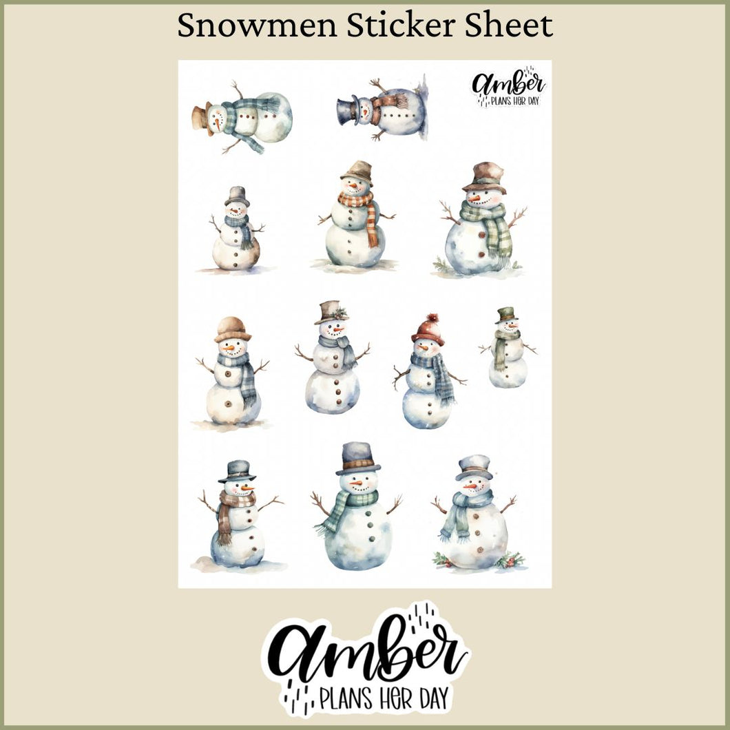 Snowmen Sticker Sheet