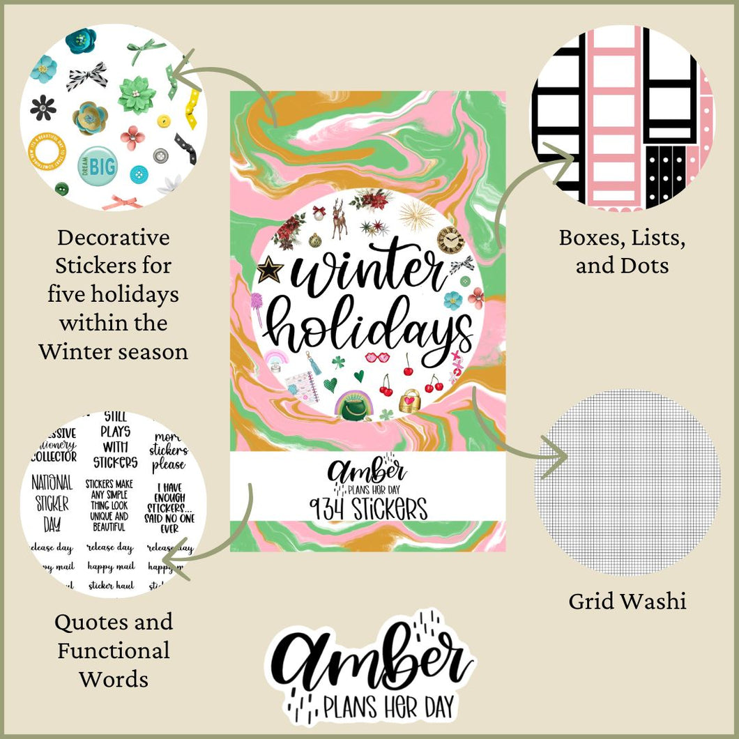 Winter Holidays Sticker Book