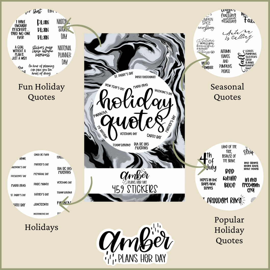 Holiday Quotes Sticker Book