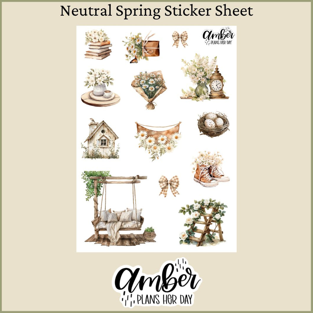 Neutral Spring Sticker Sheet