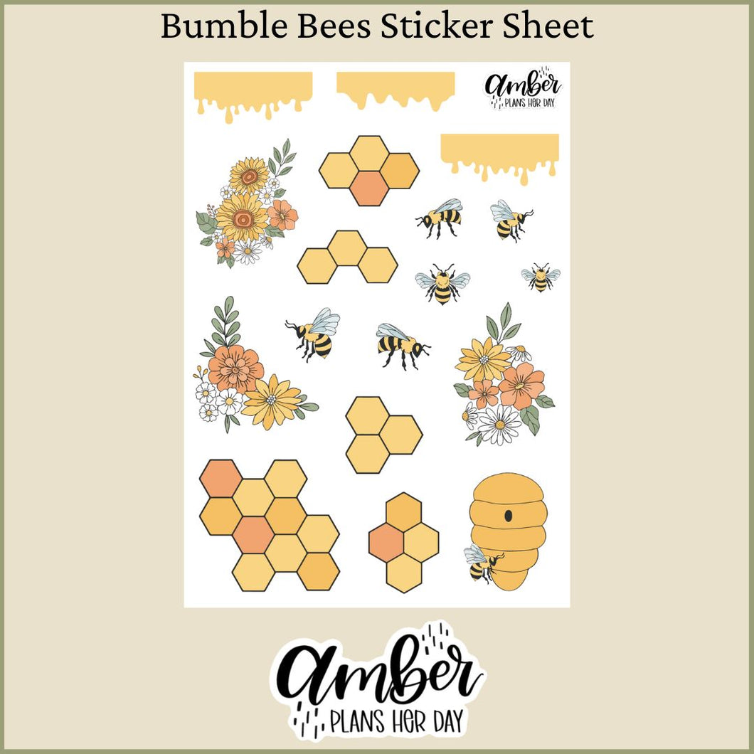 Bumble Bees Sticker Sheet