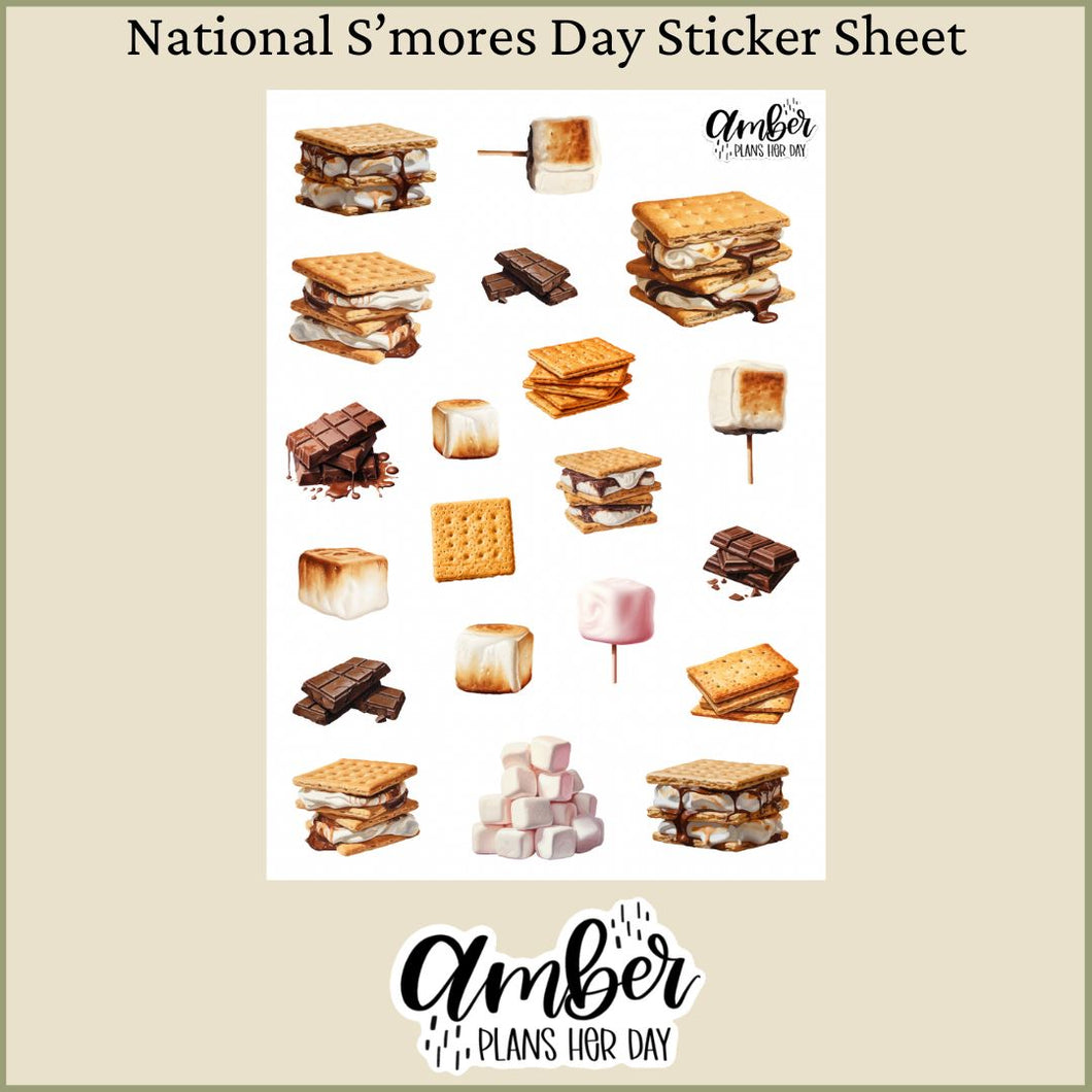 National S'mores Day Sticker Sheet