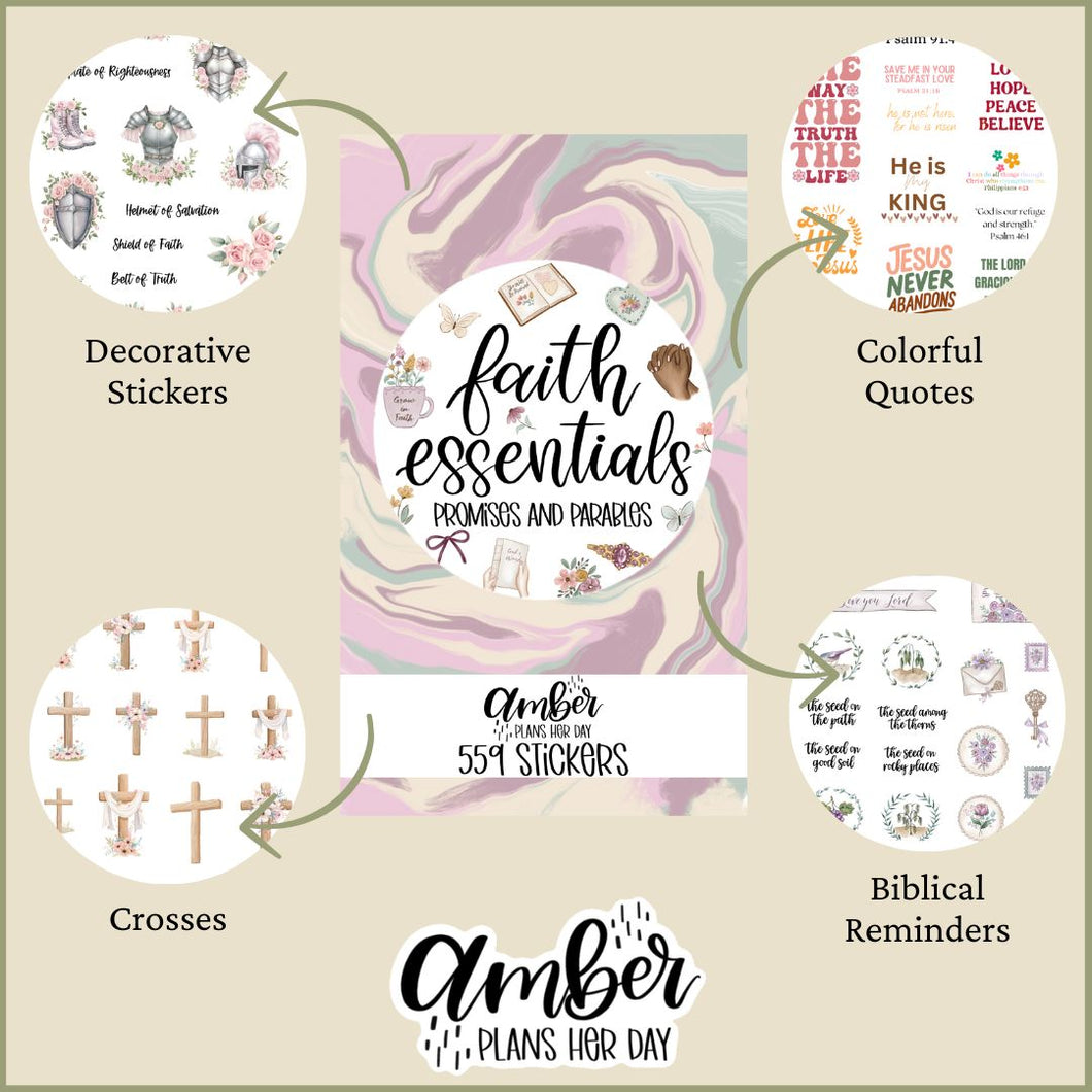 Faith Essentials Promises and Parables Sticker Book