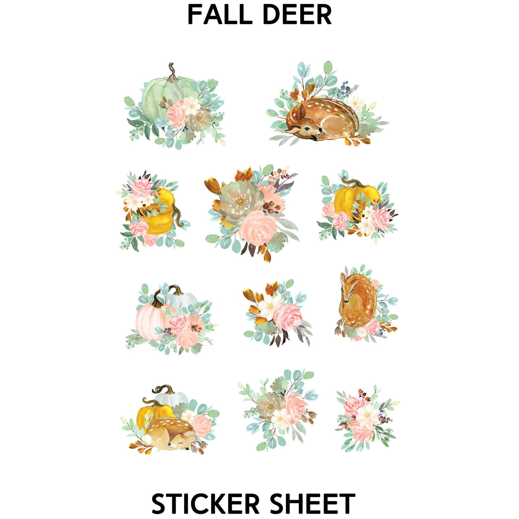 Fall Deer Sticker Sheet