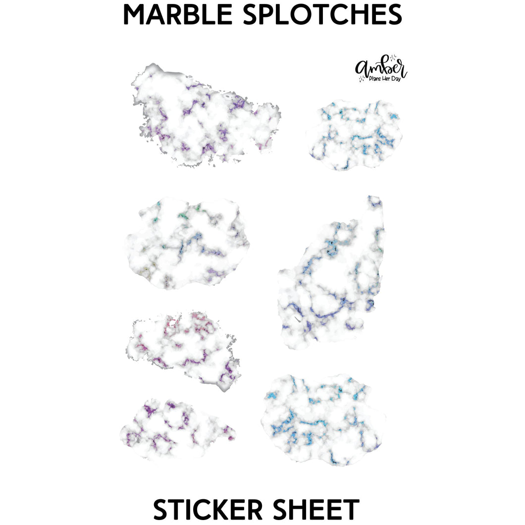 Marble Splotches Sticker Sheet