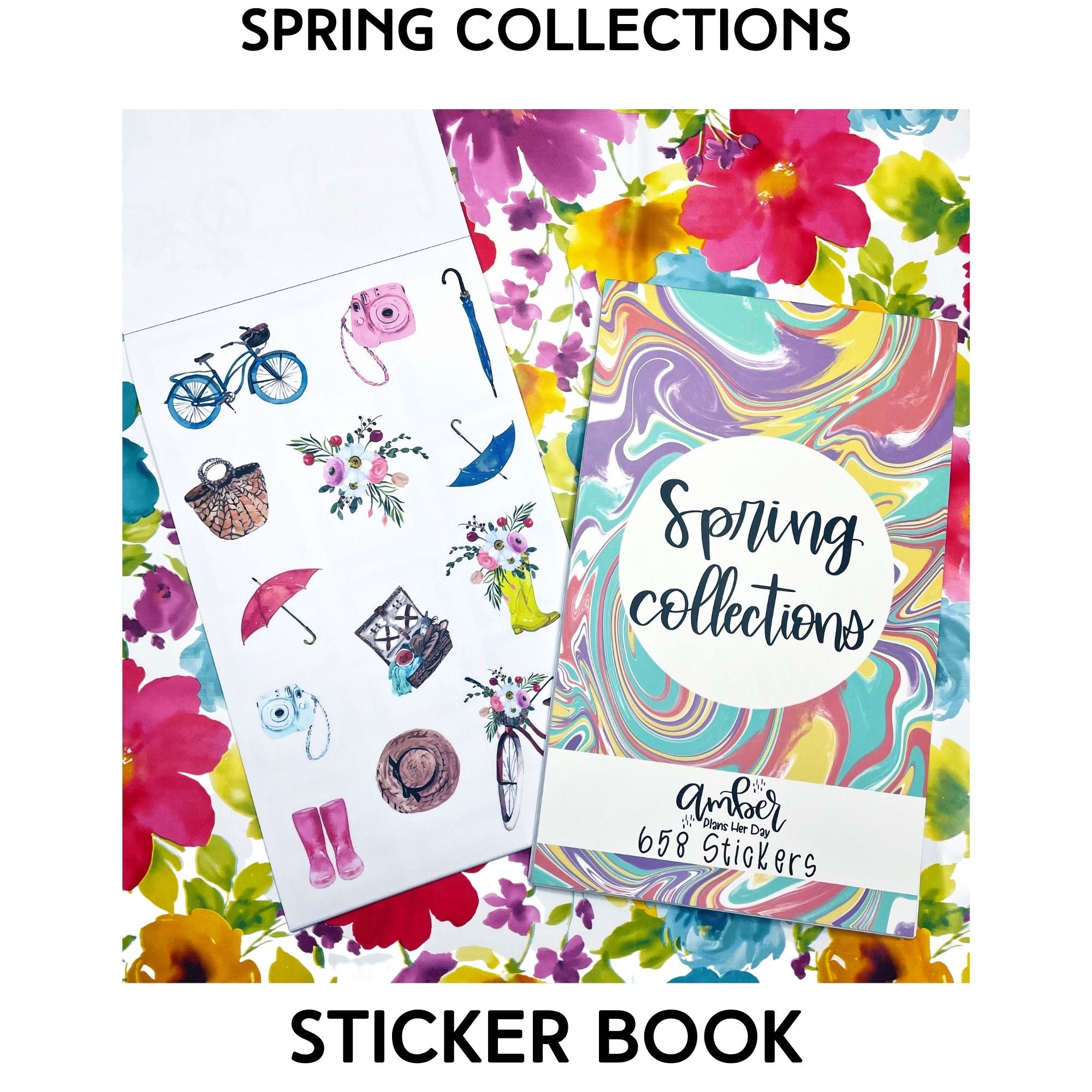 Sticker Book Spring Spring Collections Sticker Book – Amber Plans Her Day