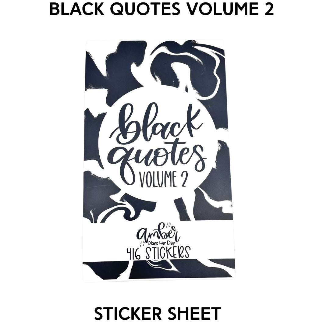 Black Quotes Volume 2 Sticker Book