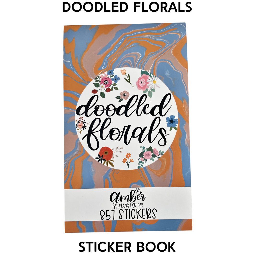 Doodled Florals Sticker Book