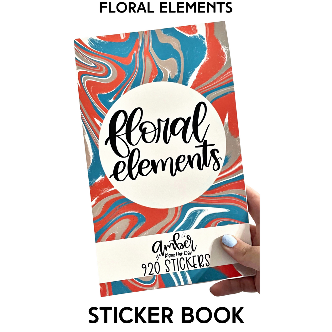 Floral Elements Sticker Book