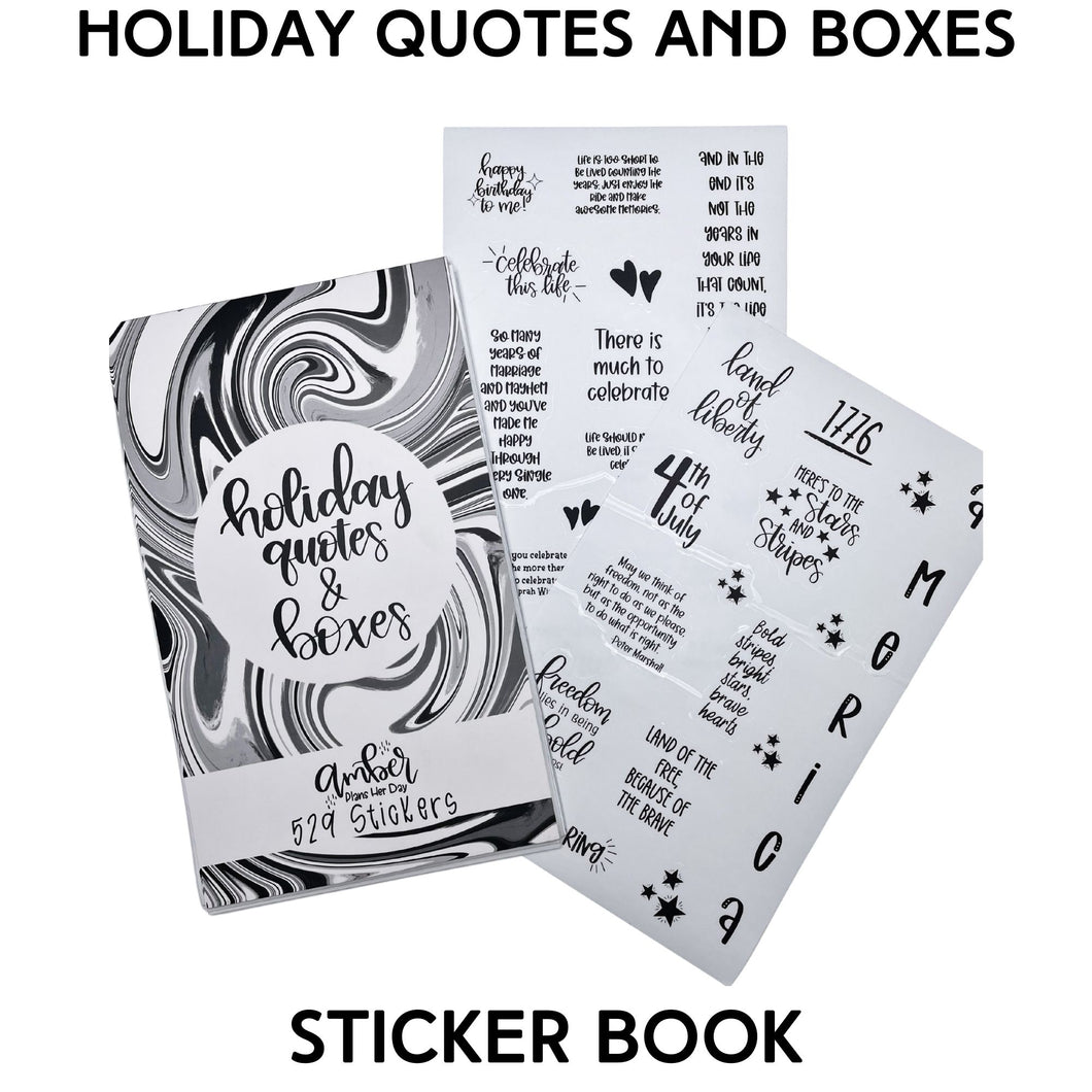 Holiday Quotes and Boxes Sticker Book