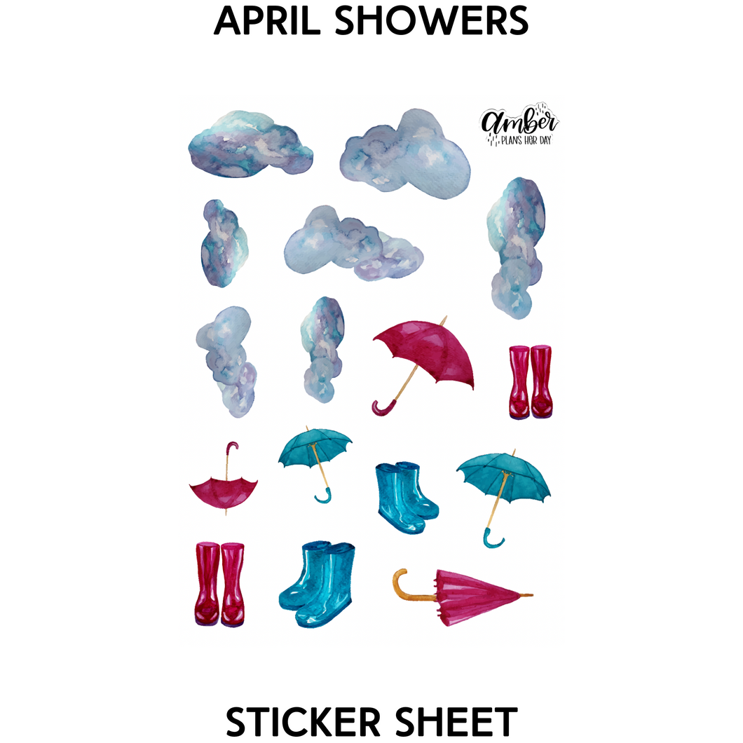 April Showers Sticker Sheet