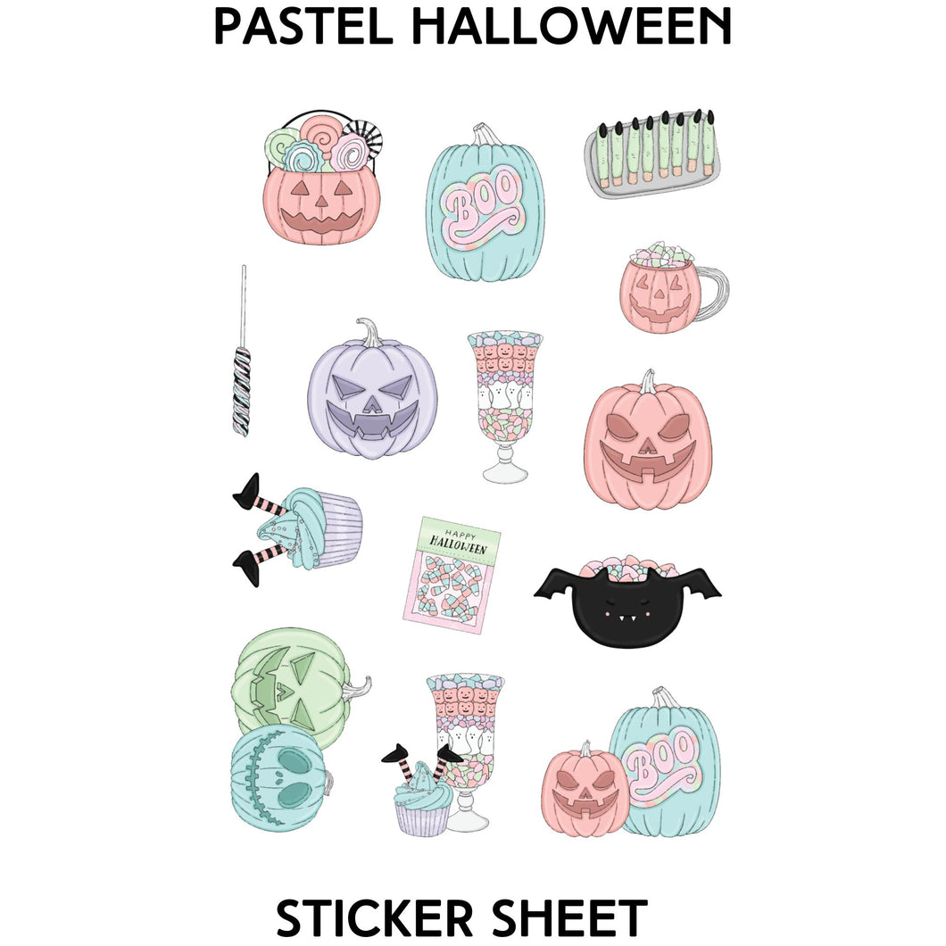 Pastel Halloween Sticker Sheet