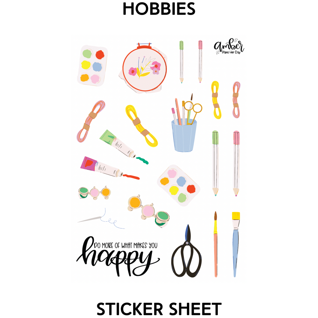Hobbies Sticker Sheet