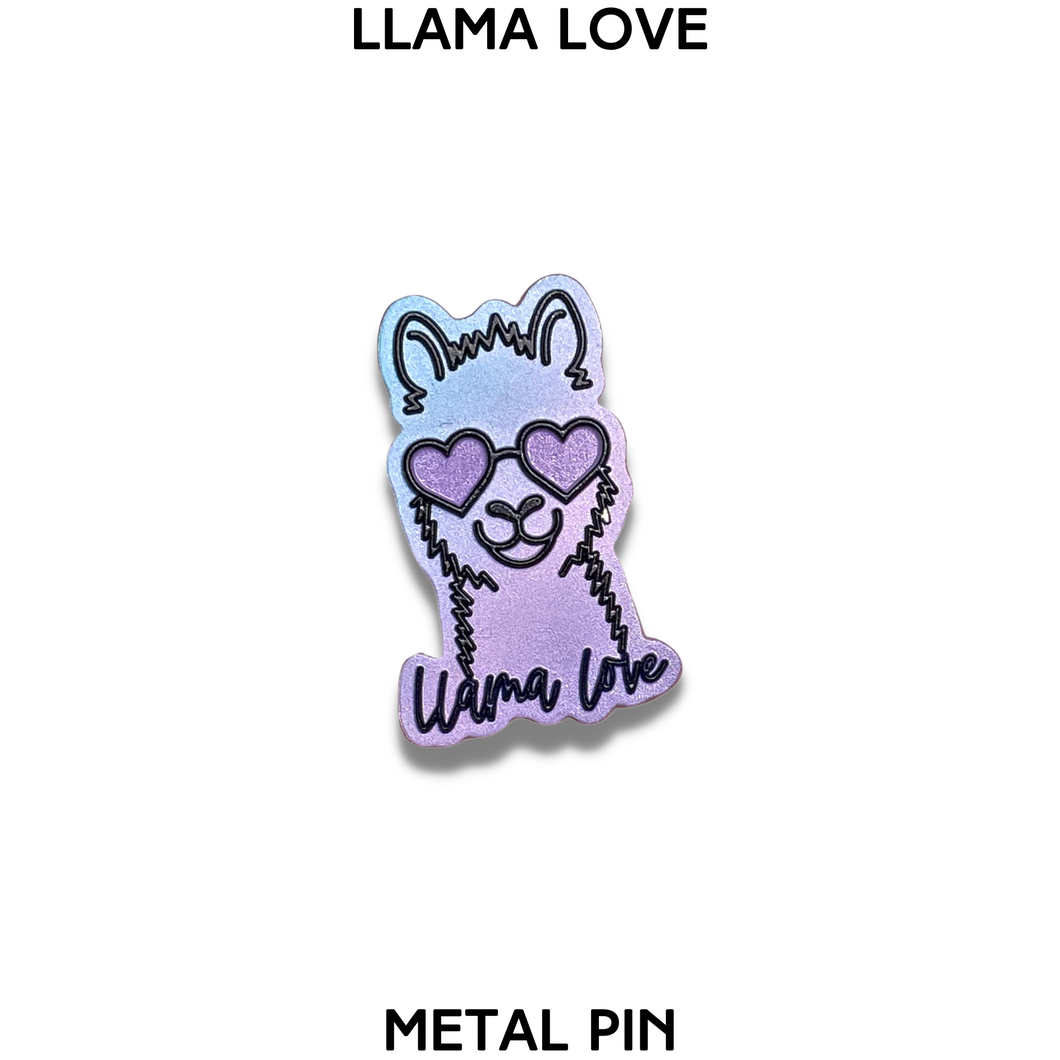 Llama Love GO Wild Pin