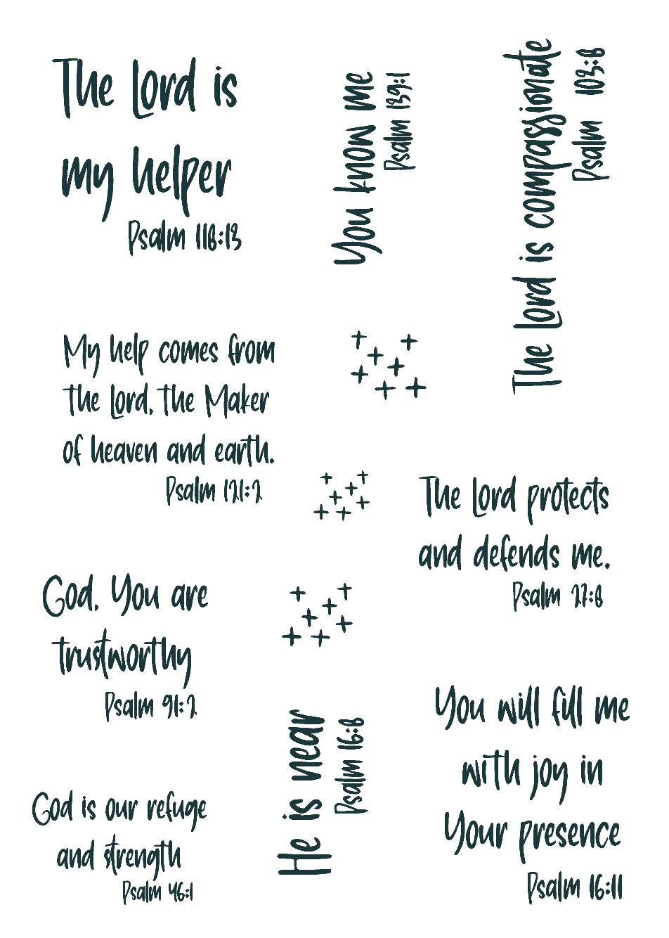 Psalms Sticker Sheet