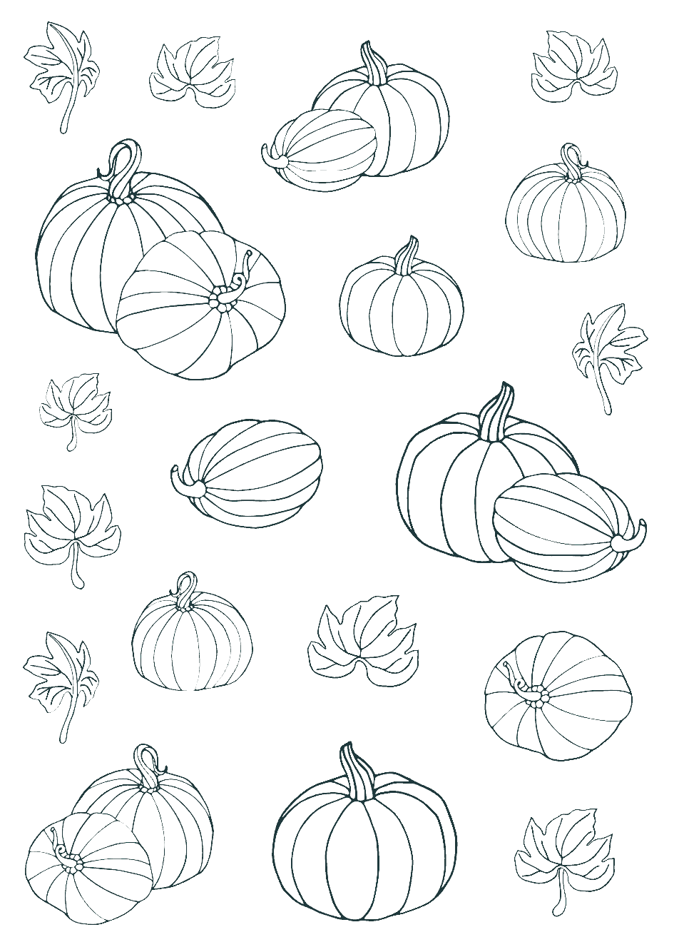 Lined Pumpkins Sticker Sheet
